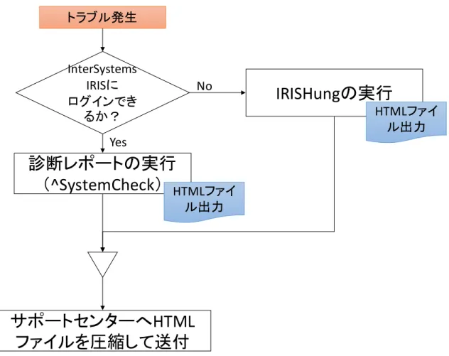 図  2  判断：診断レポート（^SystemCheck）か IRISHung か 